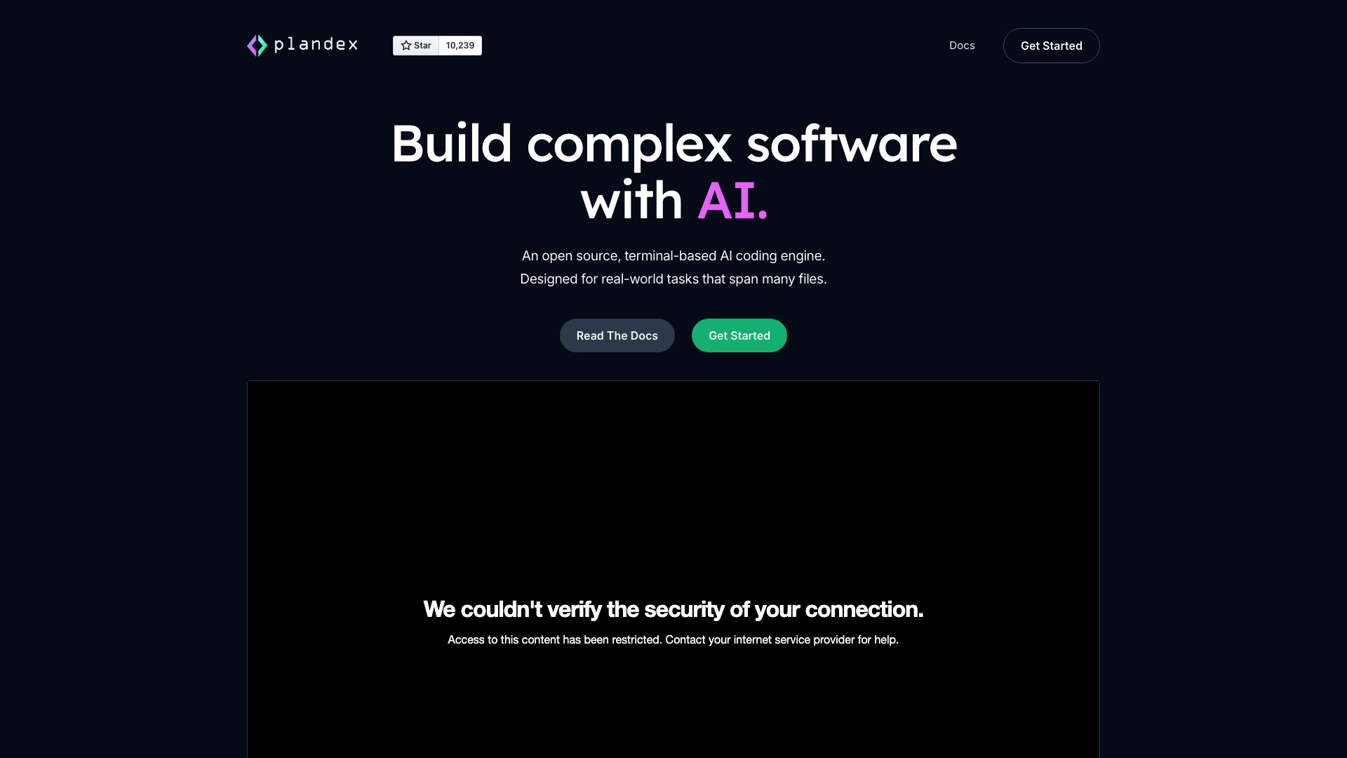 Plandex项目主页截图