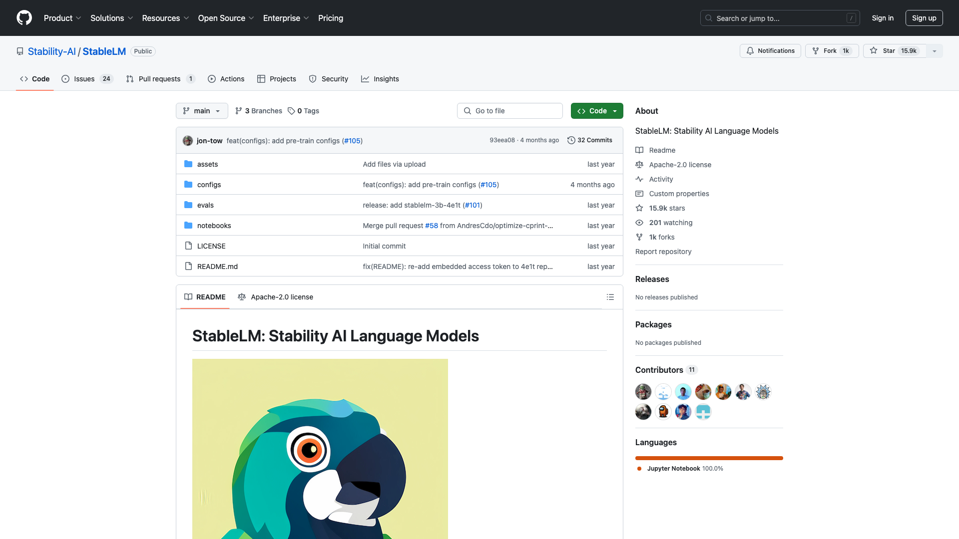 StableLM 项目主页