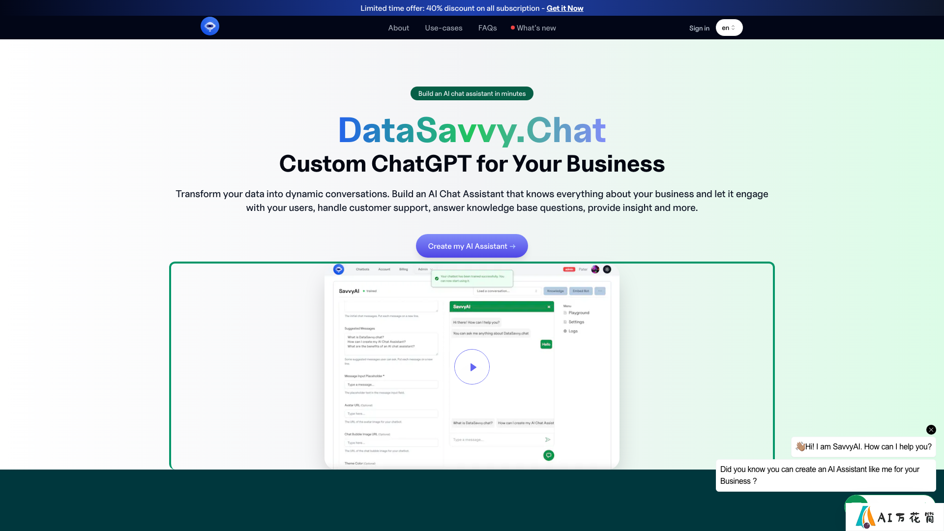 DataSavvy.chat 主页