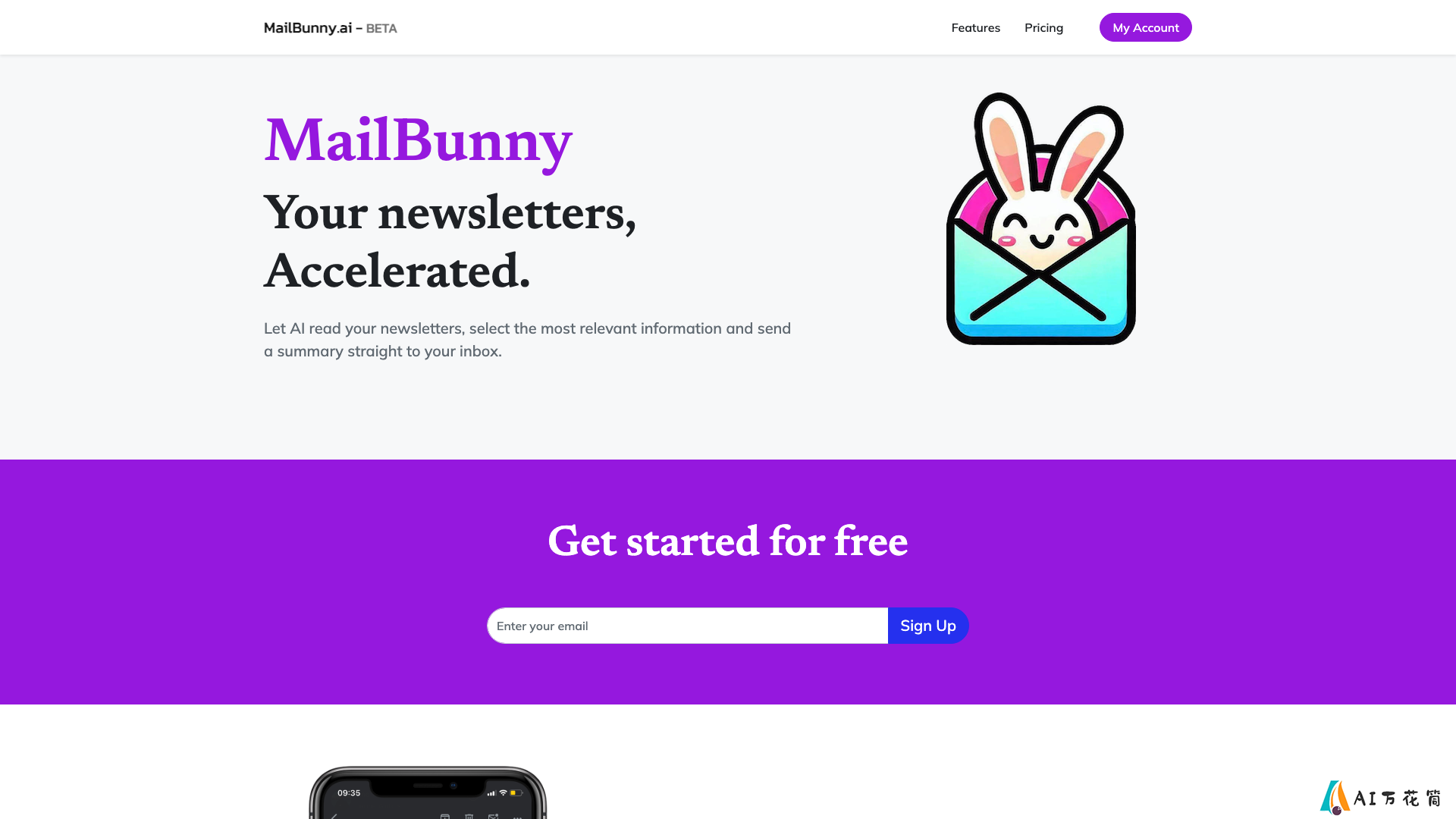 MailBunny.ai主页截图