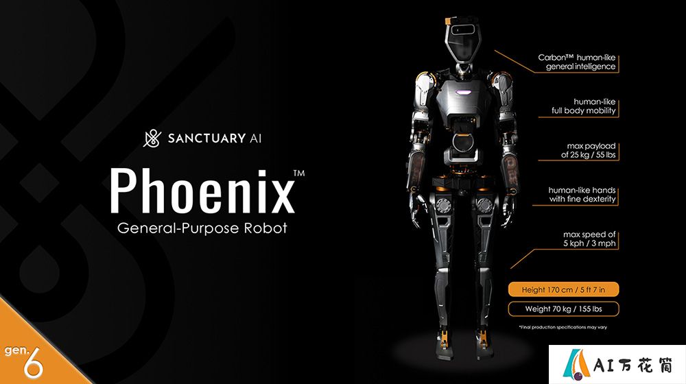 Sanctuary AI：Phoenix全新第6代人形通用机器人来了
