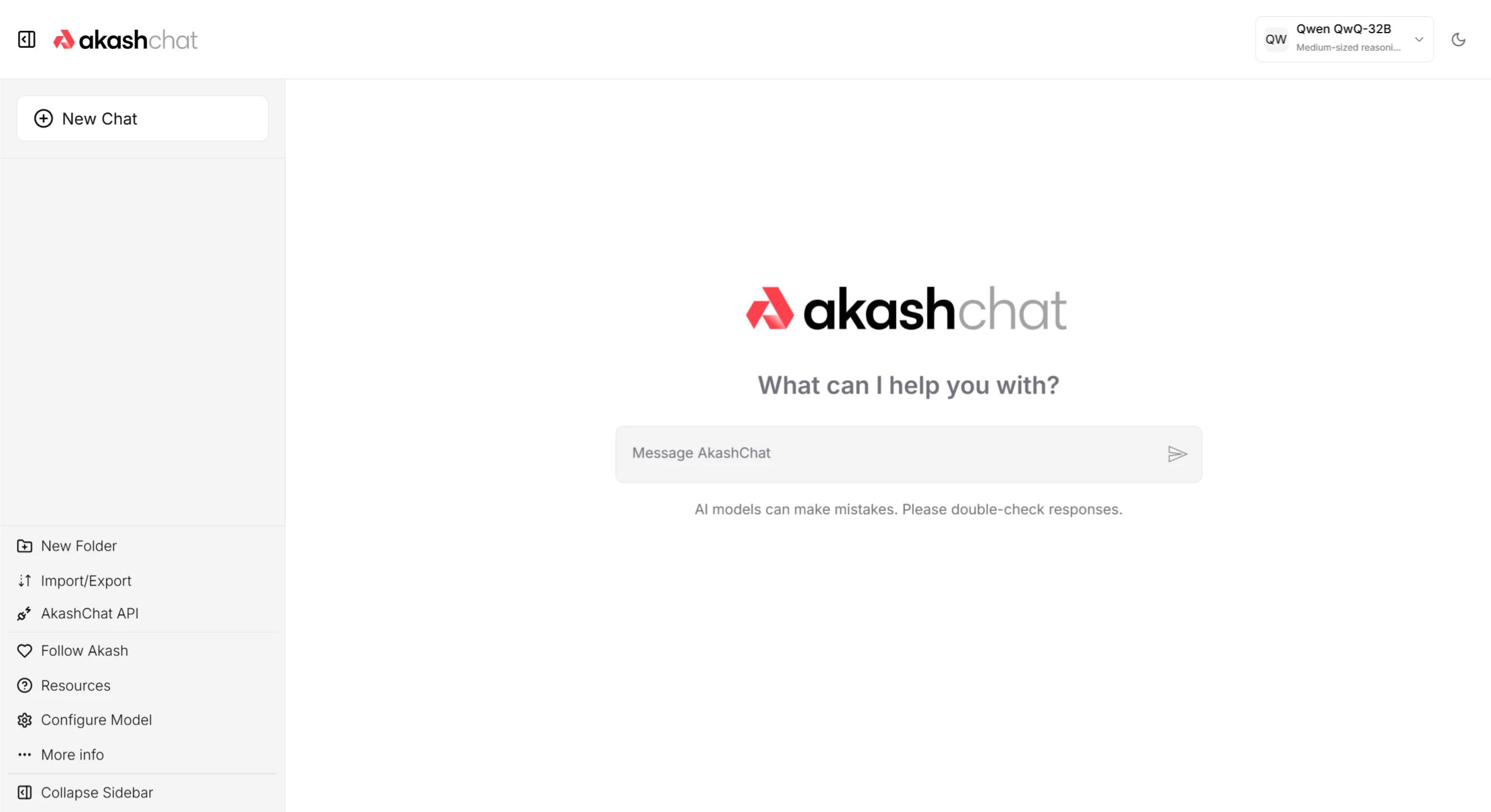 AkashChat：基于去中心化云计算平台 Akash Network的AI聊天工具