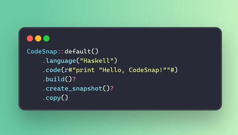 CodeSnap：一款高颜值代码截图工具