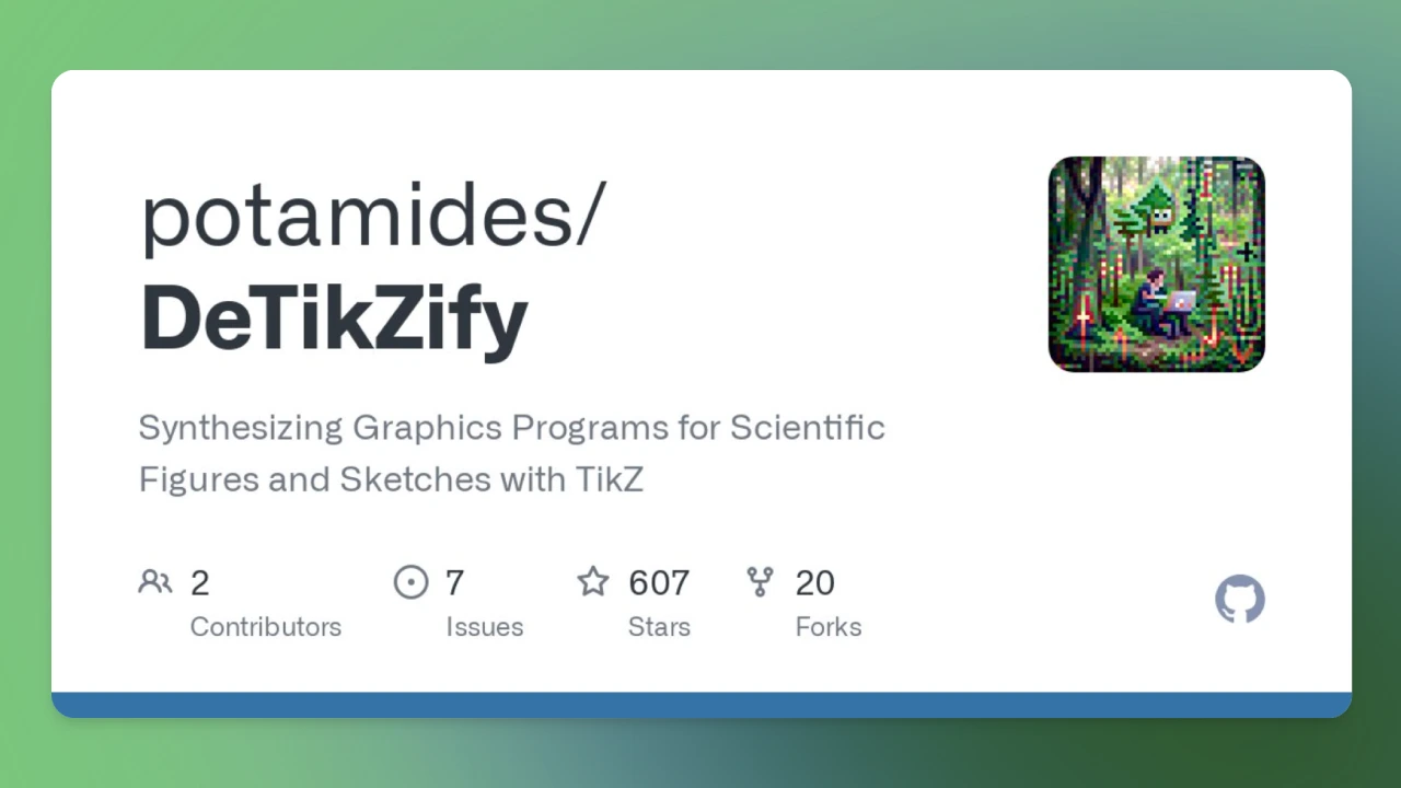 DeTikZify：将手绘草图或图形自动生成TikZ图形代码